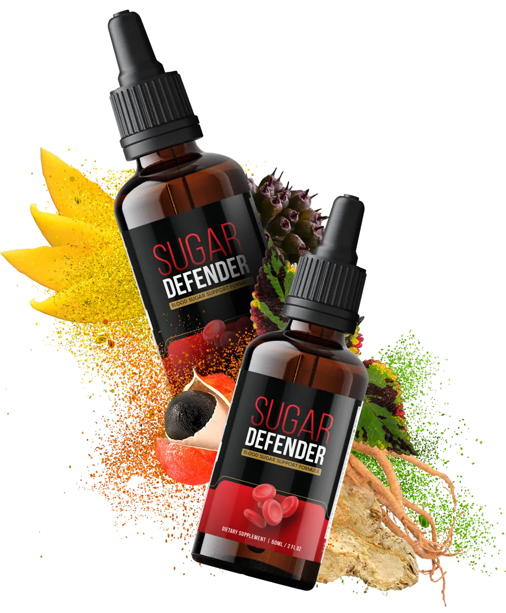 Sugar Defender bottle with natural ingredients